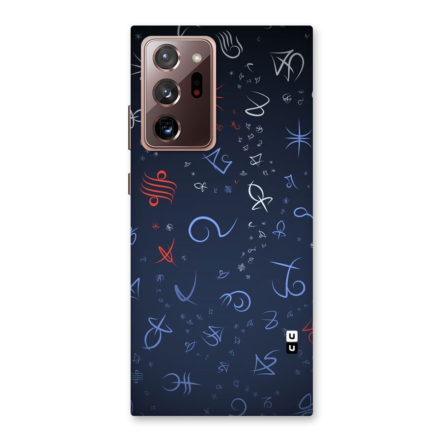 Blue Symbols Back Case for Galaxy Note 20 Ultra