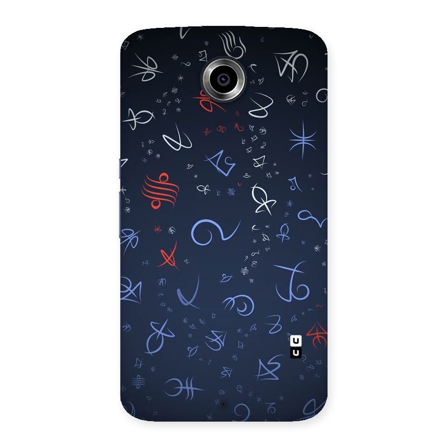 Blue Symbols Back Case for Nexsus 6
