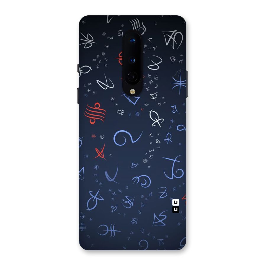Blue Symbols Back Case for OnePlus 8