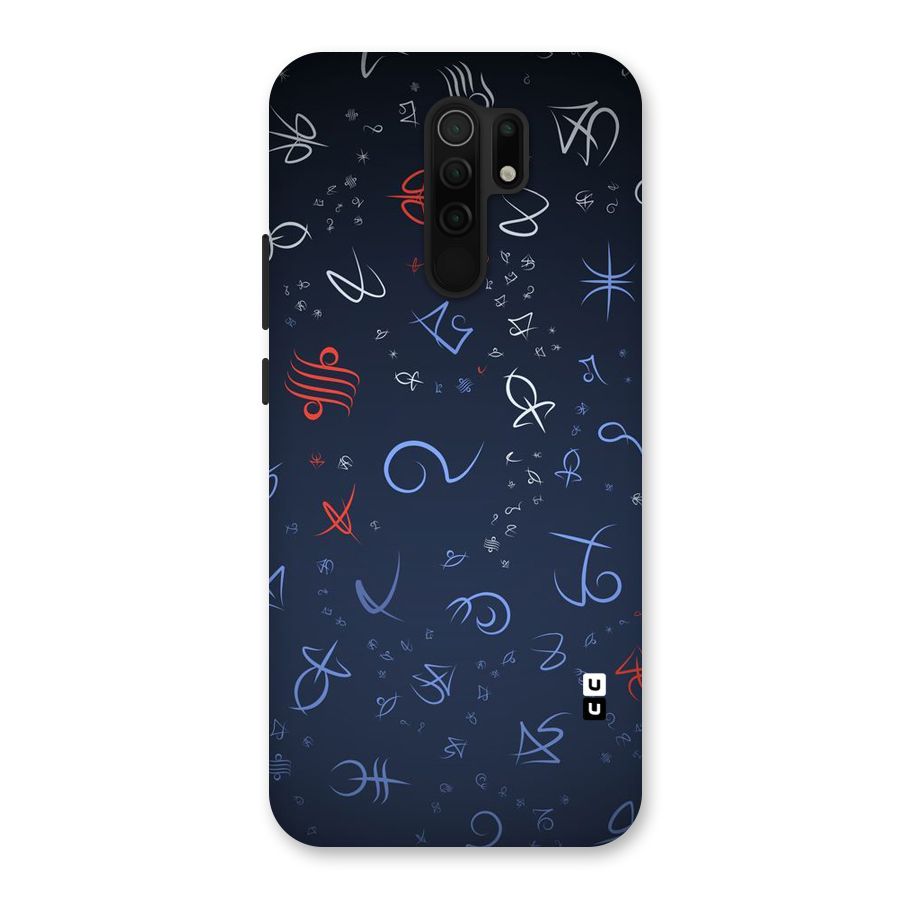 Blue Symbols Back Case for Redmi 9 Prime