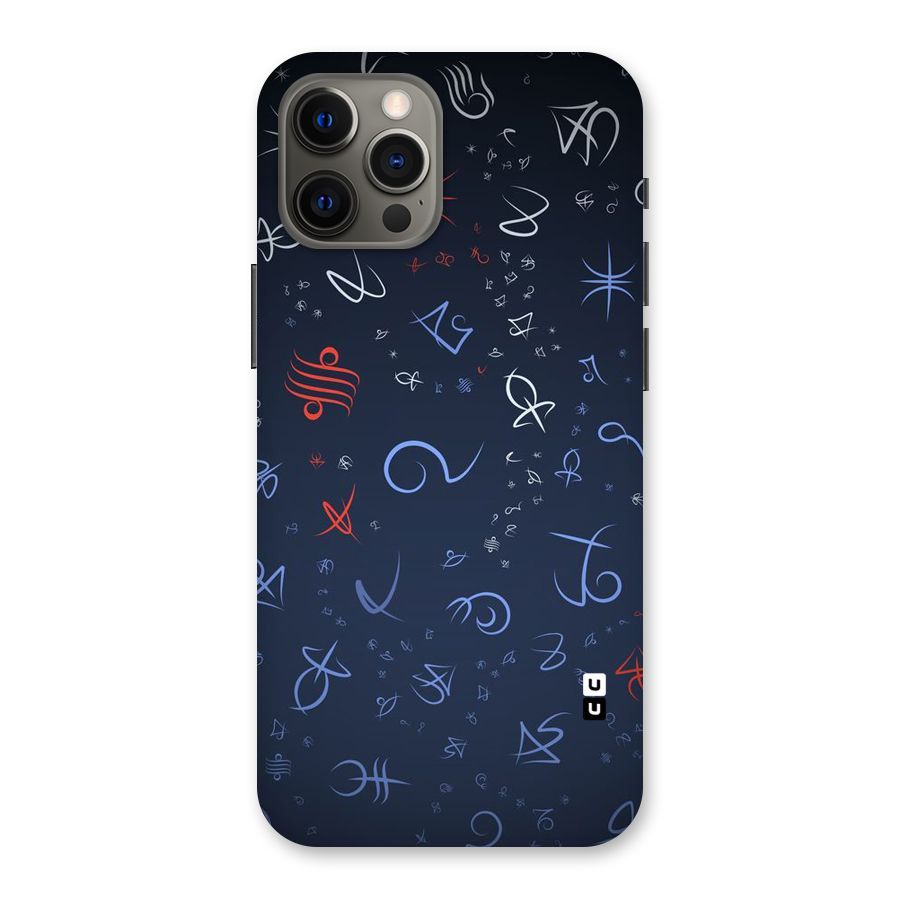 Blue Symbols Back Case for iPhone 12 Pro Max