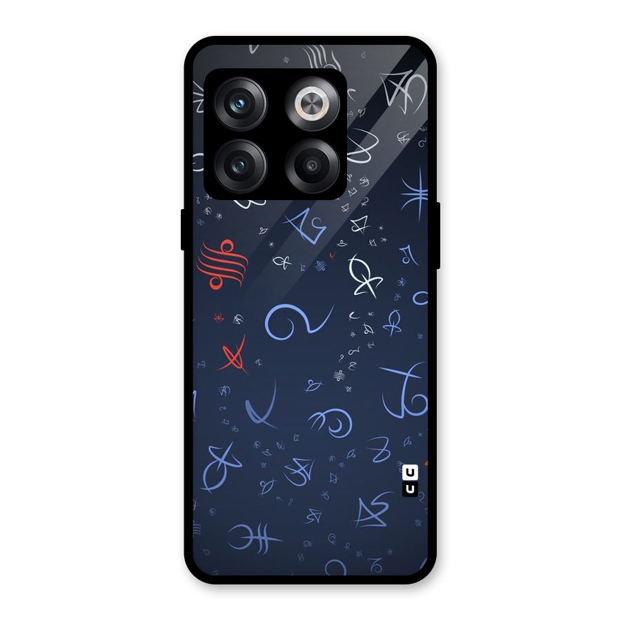 Blue Symbols Glass Back Case for OnePlus 10T