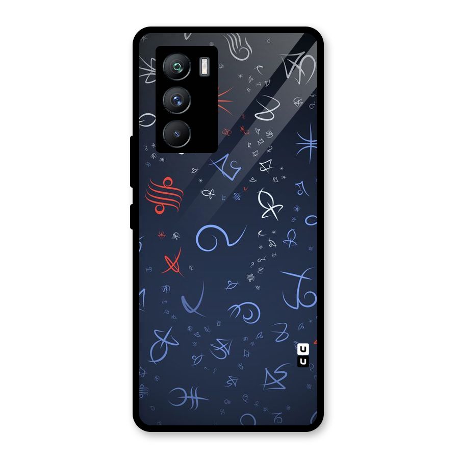 Blue Symbols Glass Back Case for Vivo iQOO 9 SE
