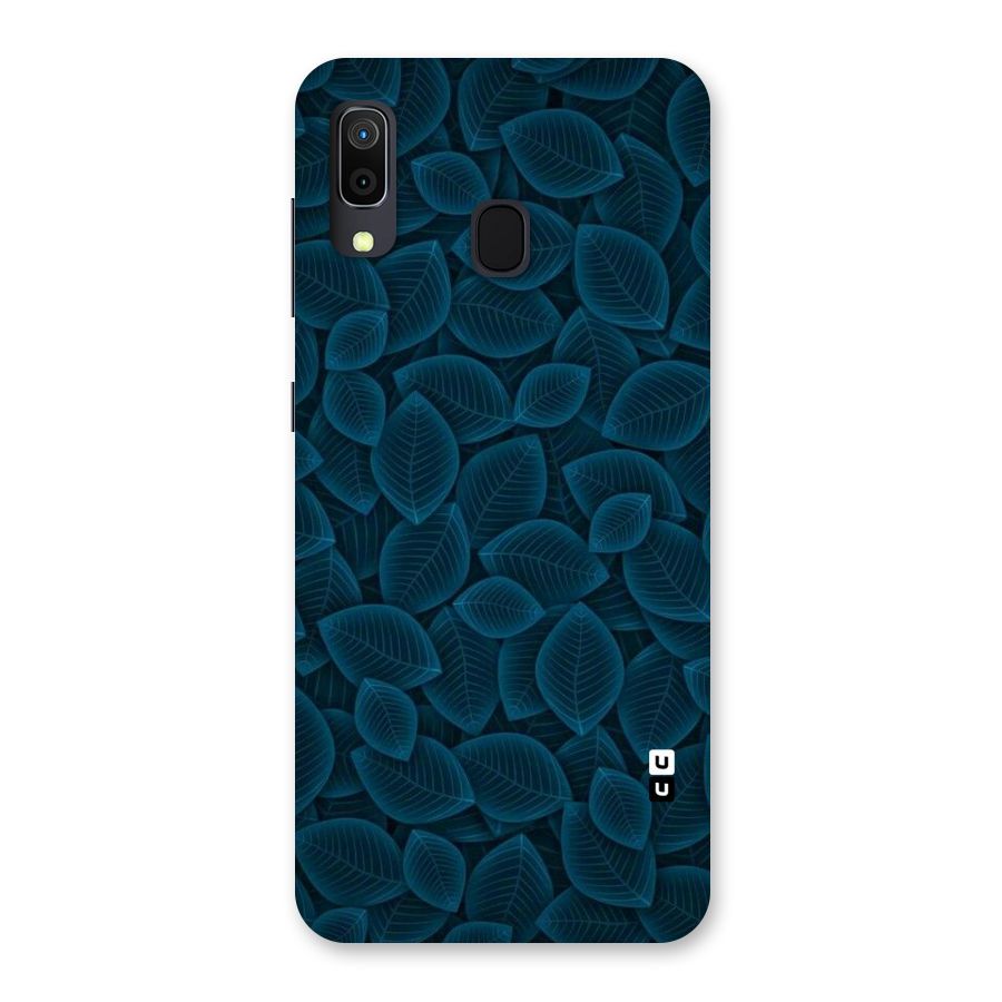 Blue Thin Leaves Back Case for Galaxy A30