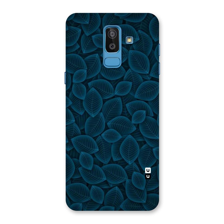 Blue Thin Leaves Back Case for Galaxy J8