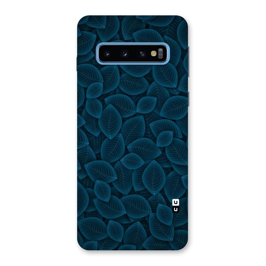 Blue Thin Leaves Back Case for Galaxy S10