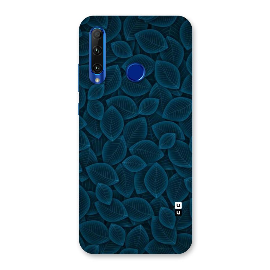 Blue Thin Leaves Back Case for Honor 20i
