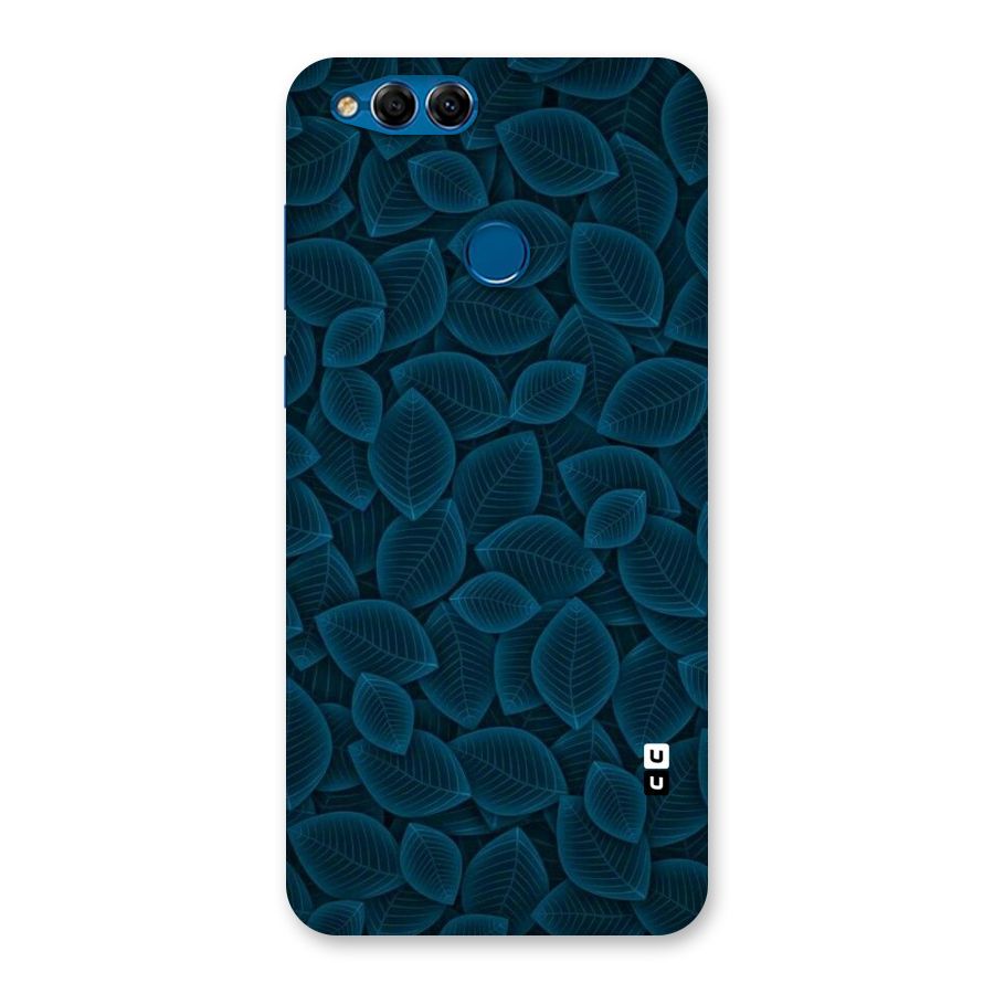 Blue Thin Leaves Back Case for Honor 7X