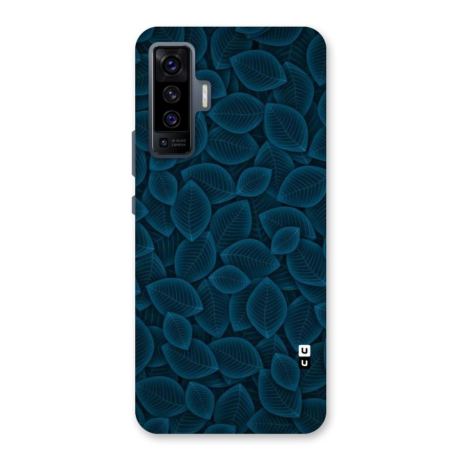 Blue Thin Leaves Back Case for Vivo X50