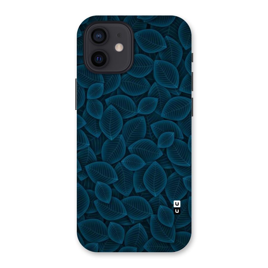Blue Thin Leaves Back Case for iPhone 12