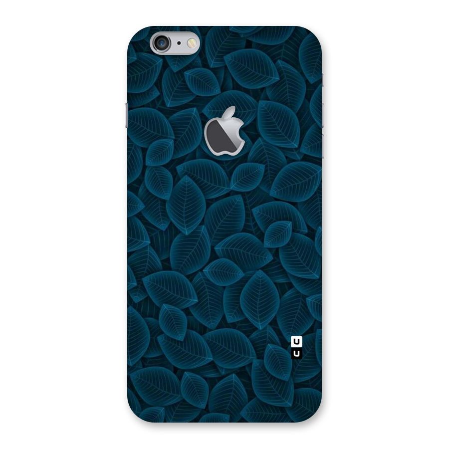 Blue Thin Leaves Back Case for iPhone 6 Plus 6S Plus Logo Cut