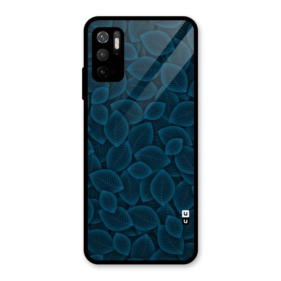 Blue Thin Leaves Glass Back Case for Poco M3 Pro 5G