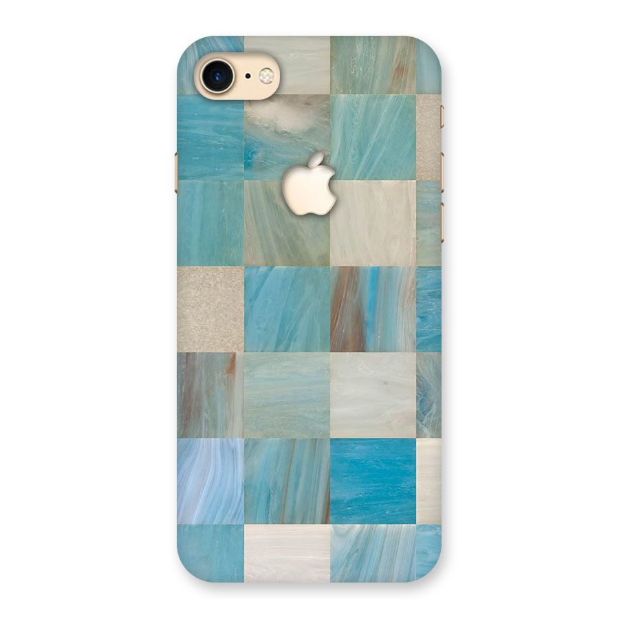 Blue Tiles Back Case for iPhone 7 Apple Cut