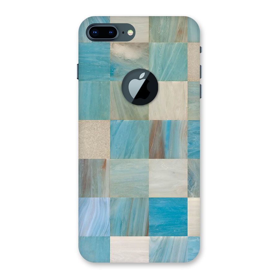 Blue Tiles Back Case for iPhone 7 Plus Logo Cut