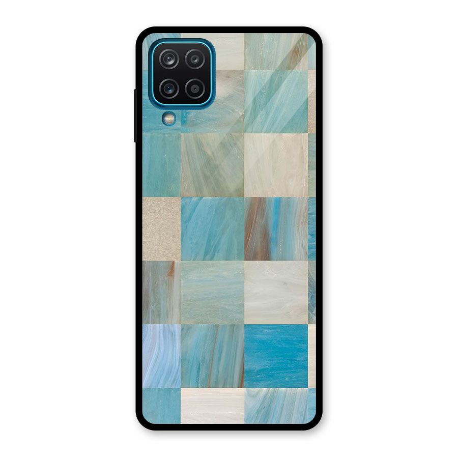 Blue Tiles Glass Back Case for Galaxy A12