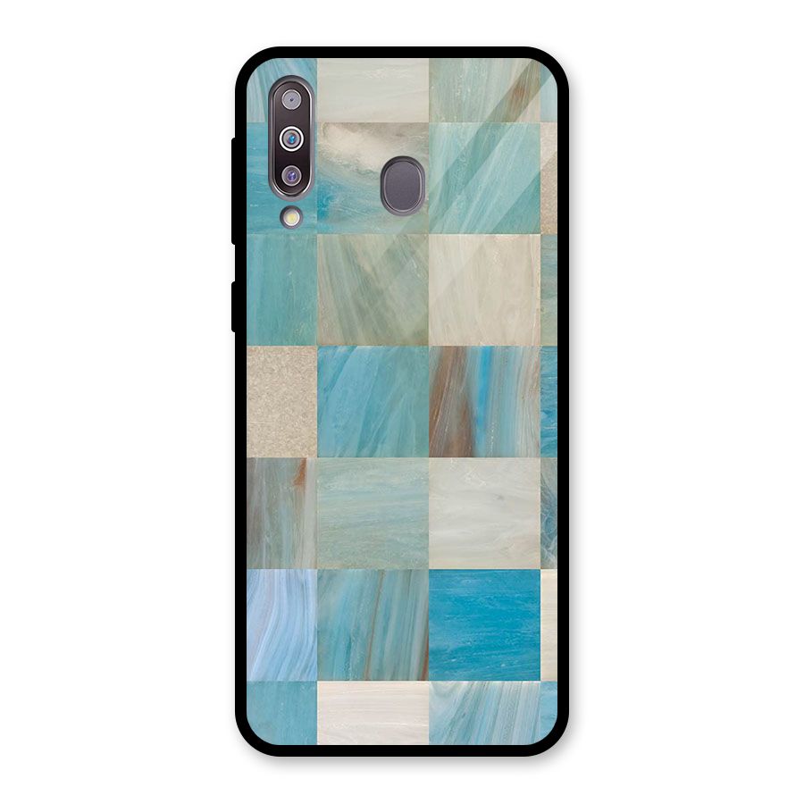 Blue Tiles Glass Back Case for Galaxy M30
