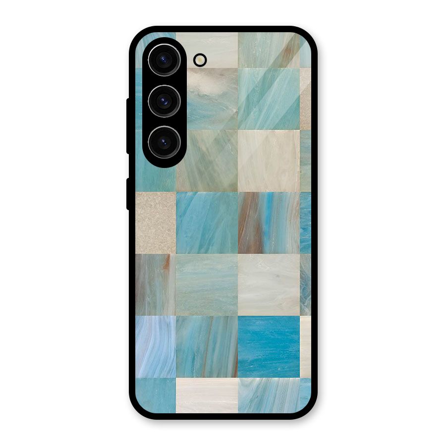 Blue Tiles Glass Back Case for Galaxy S23