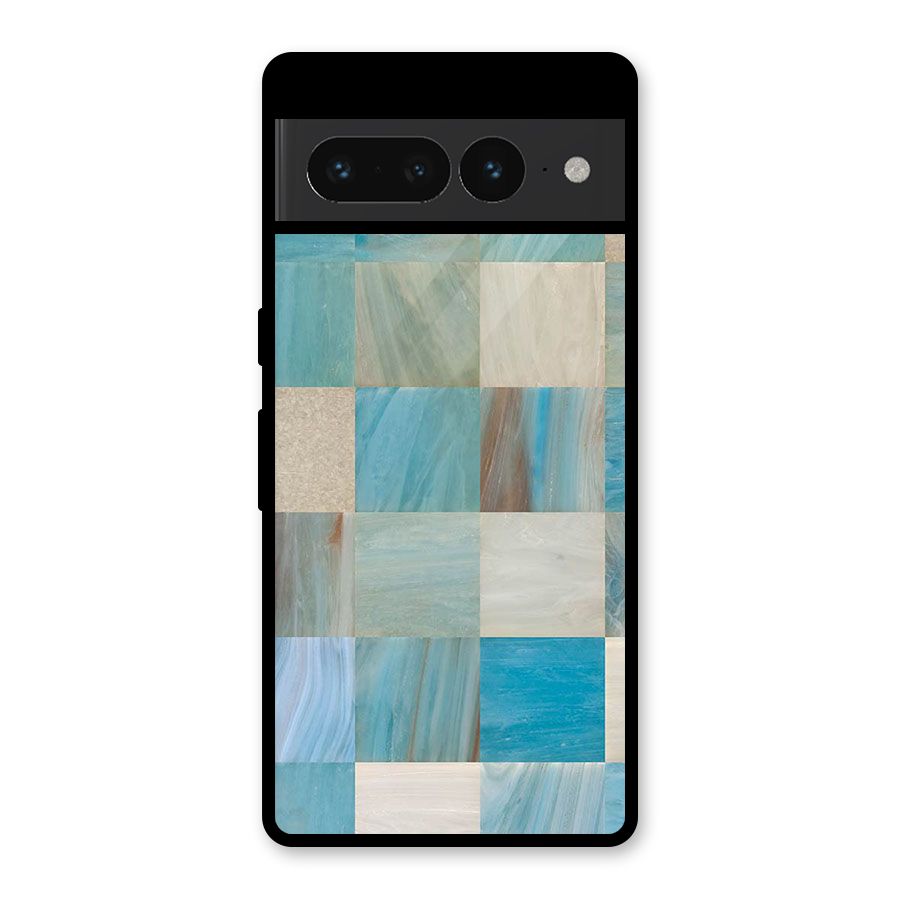 Blue Tiles Glass Back Case for Google Pixel 7 Pro