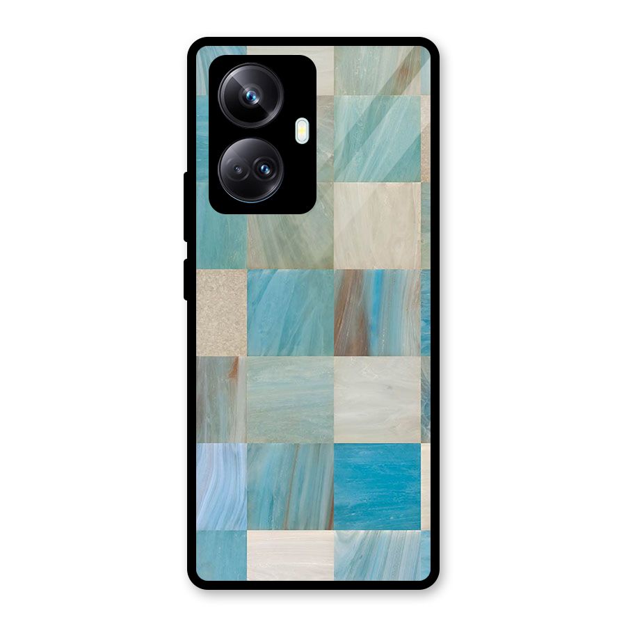 Blue Tiles Glass Back Case for Realme 10 Pro Plus
