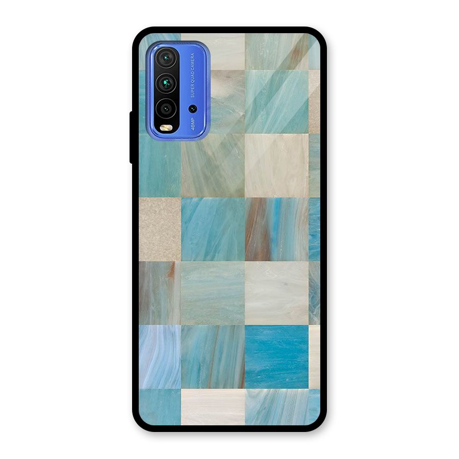 Blue Tiles Glass Back Case for Redmi 9 Power