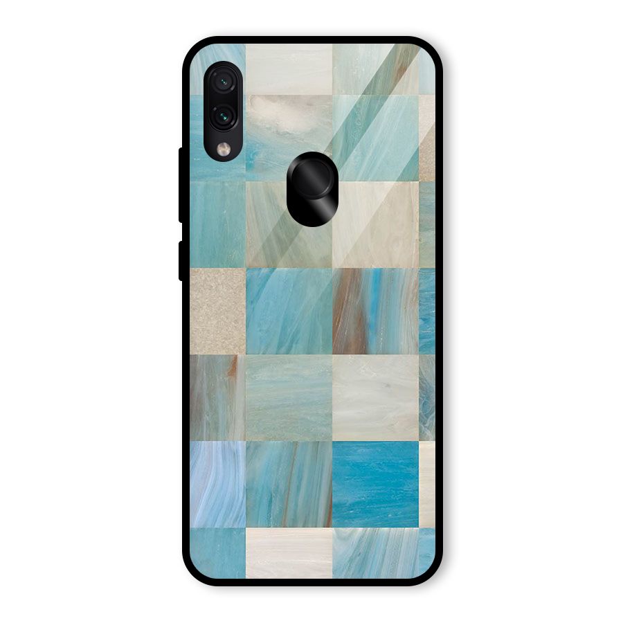 Blue Tiles Glass Back Case for Redmi Note 7 Pro