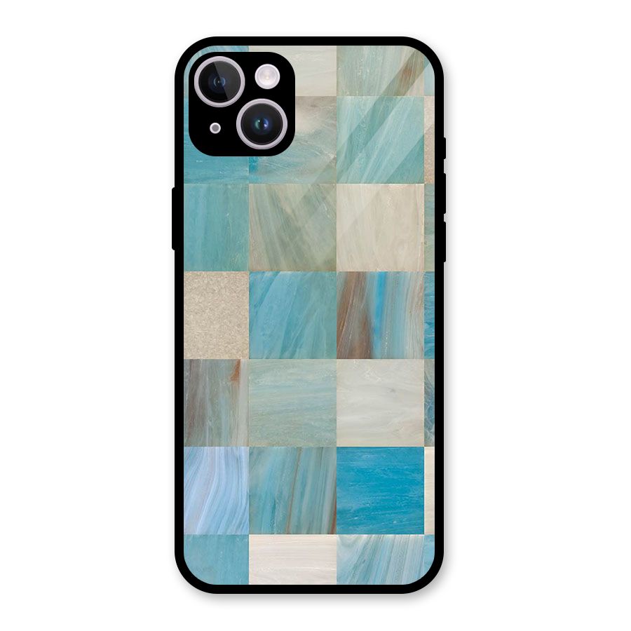 Blue Tiles Glass Back Case for iPhone 14 Plus