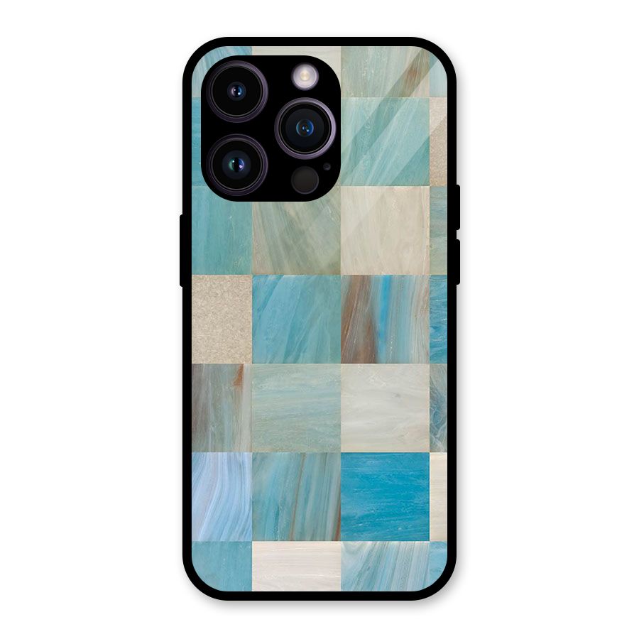 Blue Tiles Glass Back Case for iPhone 14 Pro