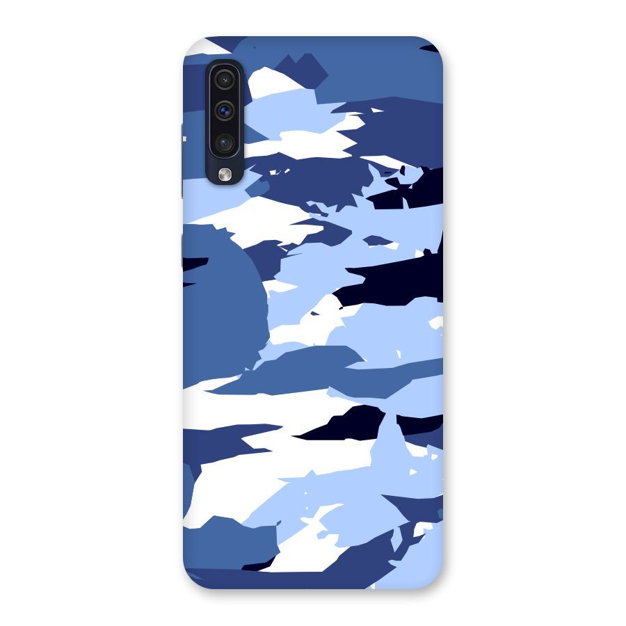 Blue White Canvas Back Case for Galaxy A50s