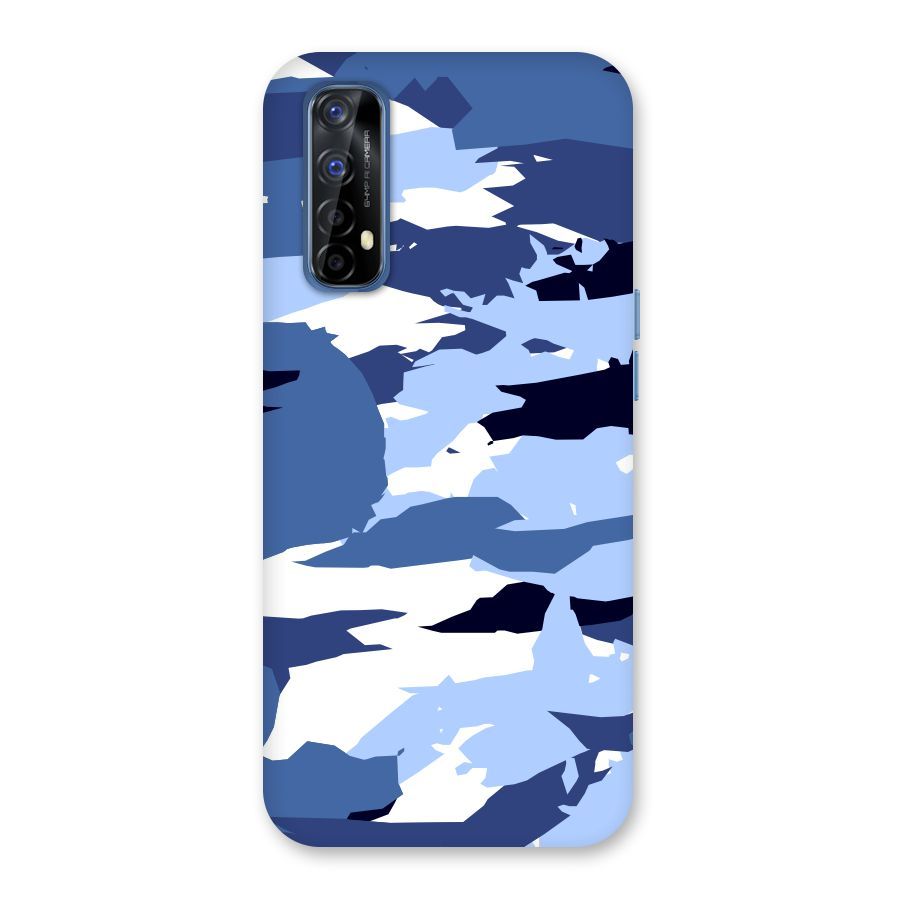 Blue White Canvas Back Case for Realme 7