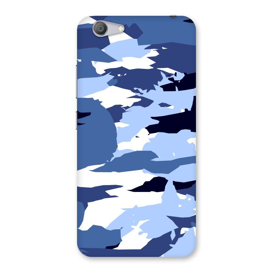Blue White Canvas Back Case for Vivo Y53