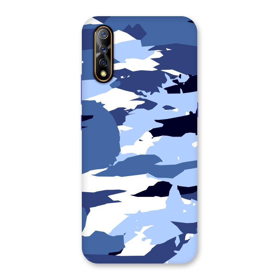 Blue White Canvas Back Case for Vivo Z1x