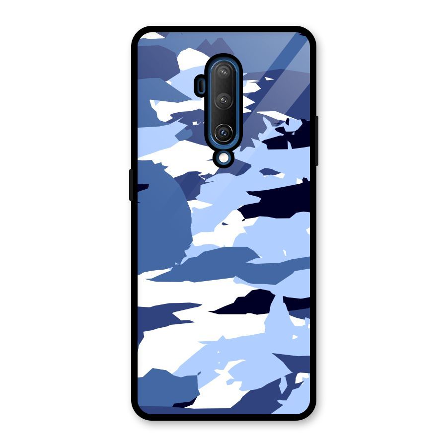 Blue White Canvas Glass Back Case for OnePlus 7T Pro
