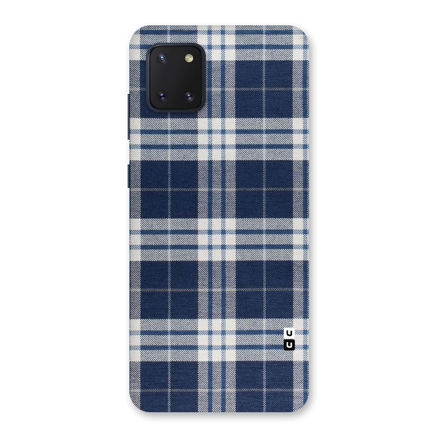 Blue White Check Back Case for Galaxy Note 10 Lite