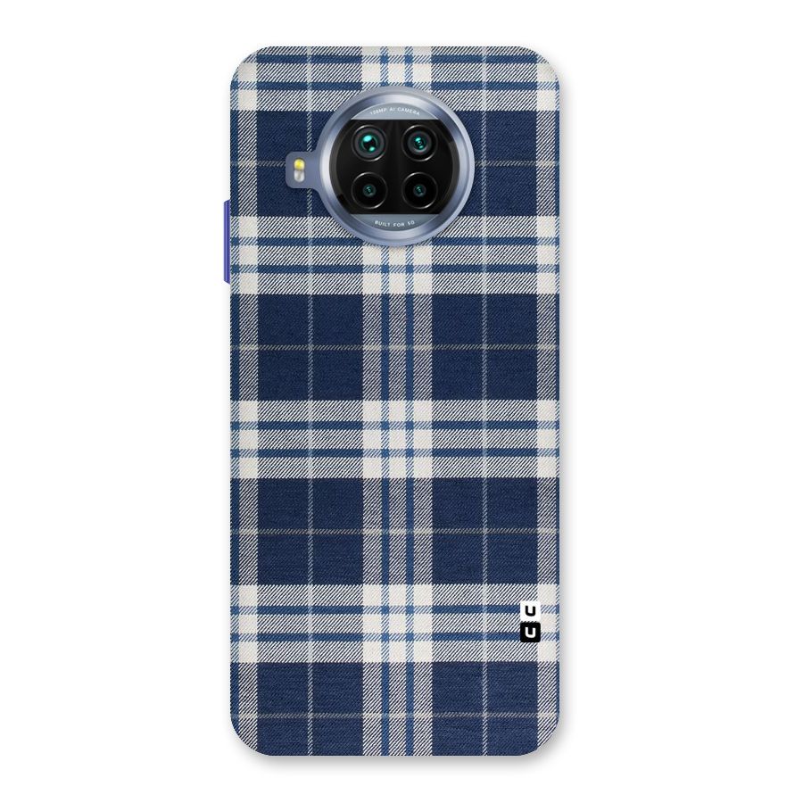 Blue White Check Back Case for Mi 10i