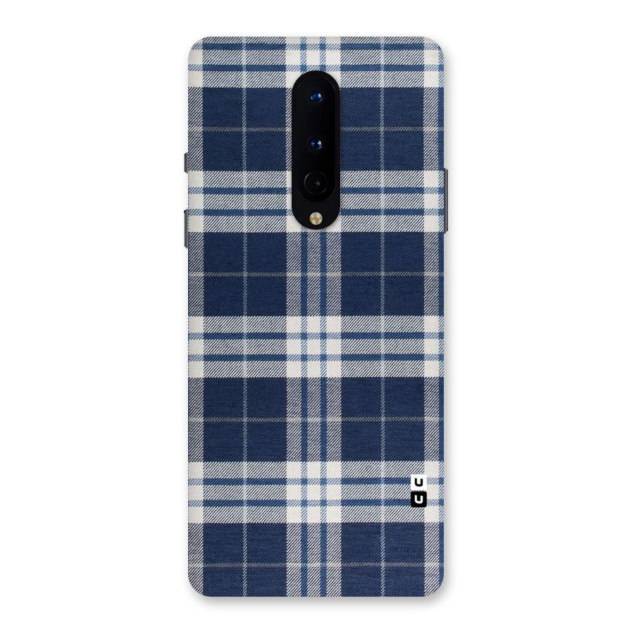 Blue White Check Back Case for OnePlus 8