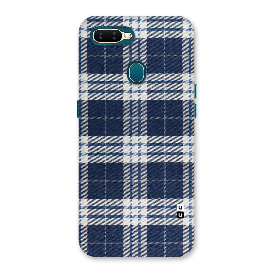 Blue White Check Back Case for Oppo A11k