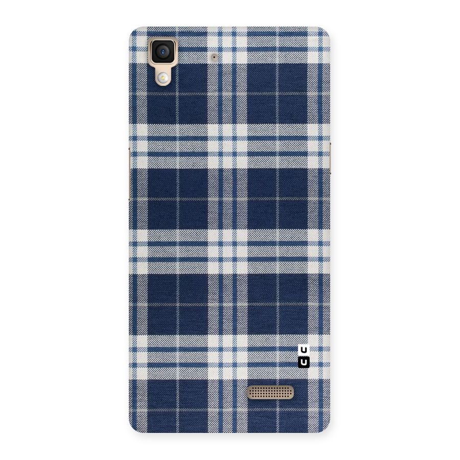 Blue White Check Back Case for Oppo R7