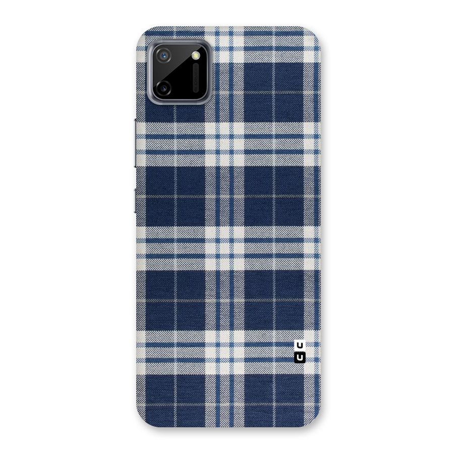 Blue White Check Back Case for Realme C11