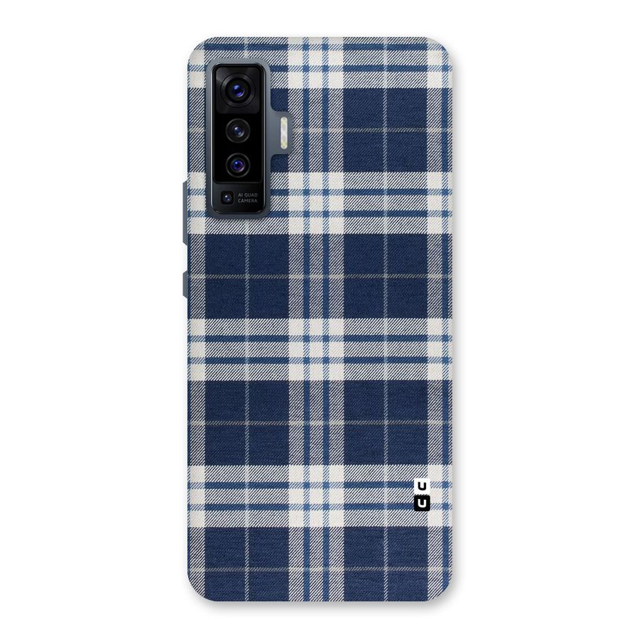 Blue White Check Back Case for Vivo X50