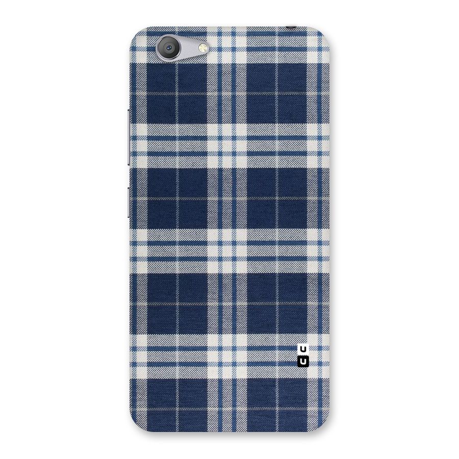 Blue White Check Back Case for Vivo Y53