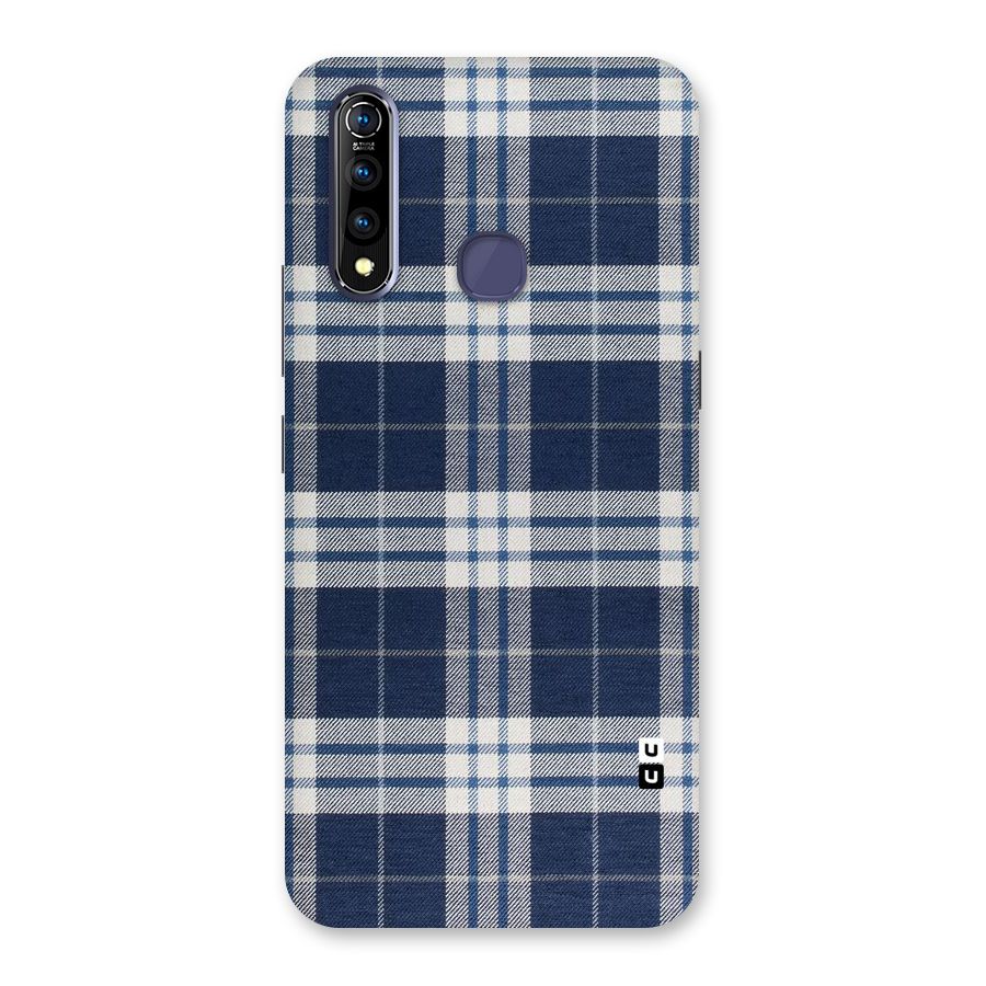 Blue White Check Back Case for Vivo Z1 Pro