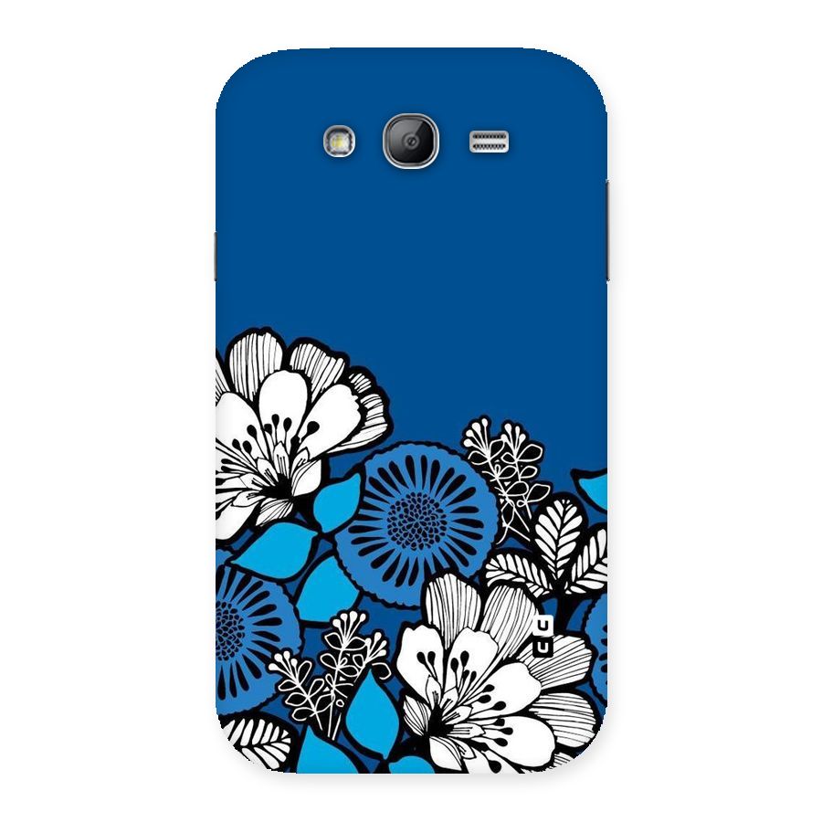 Blue White Flowers Back Case for Galaxy Grand Neo