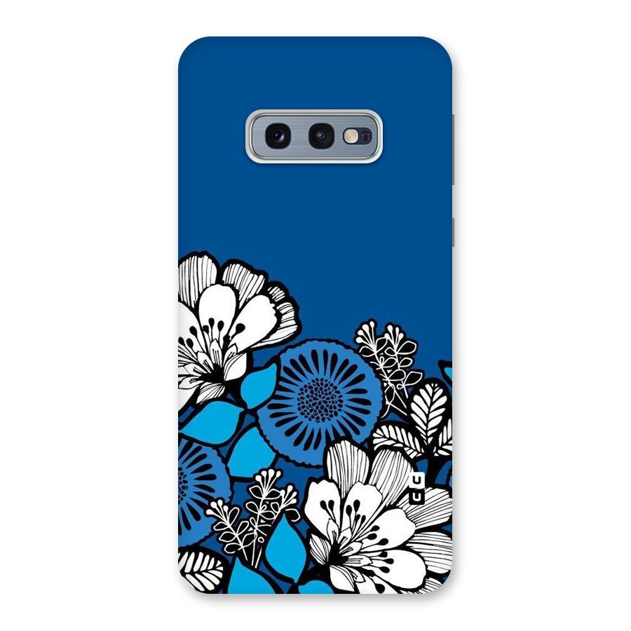 Blue White Flowers Back Case for Galaxy S10e