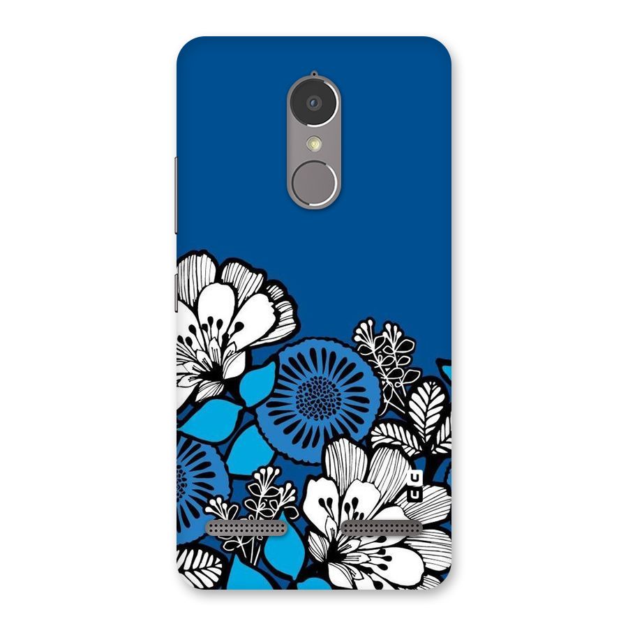 Blue White Flowers Back Case for Lenovo K6 Power