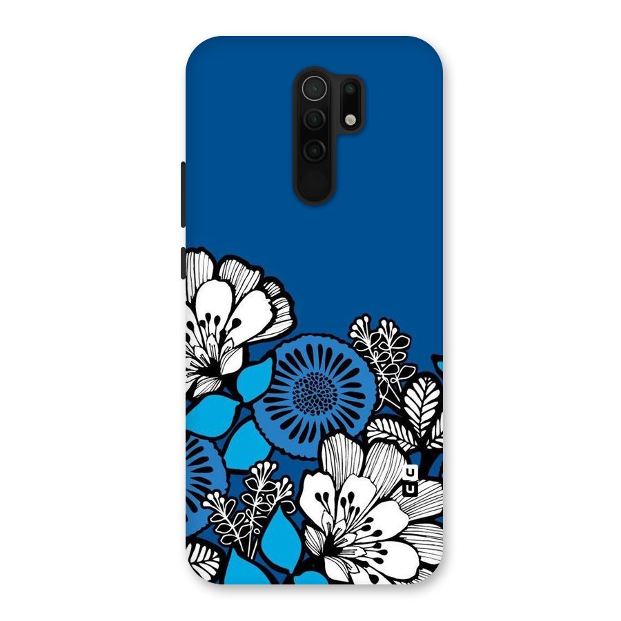 Blue White Flowers Back Case for Poco M2