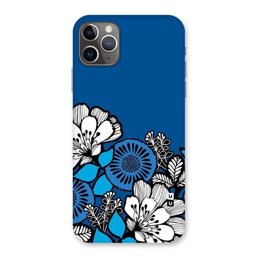 Blue White Flowers Back Case for iPhone 11 Pro Max