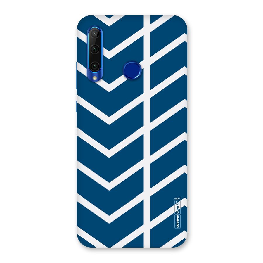 Blue White Pattern Back Case for Honor 20i