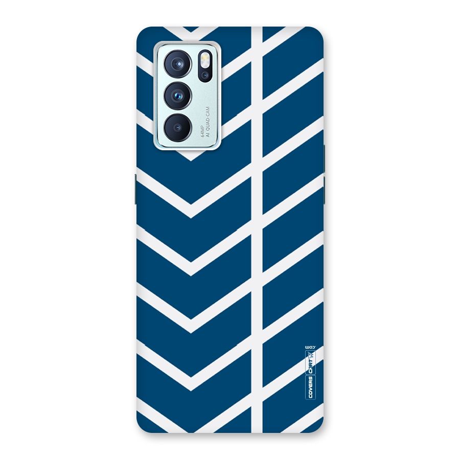 Blue White Pattern Back Case for Oppo Reno6 Pro 5G