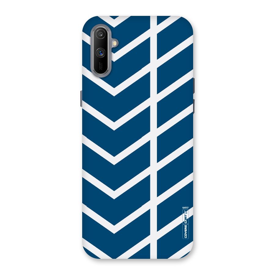 Blue White Pattern Back Case for Realme C3