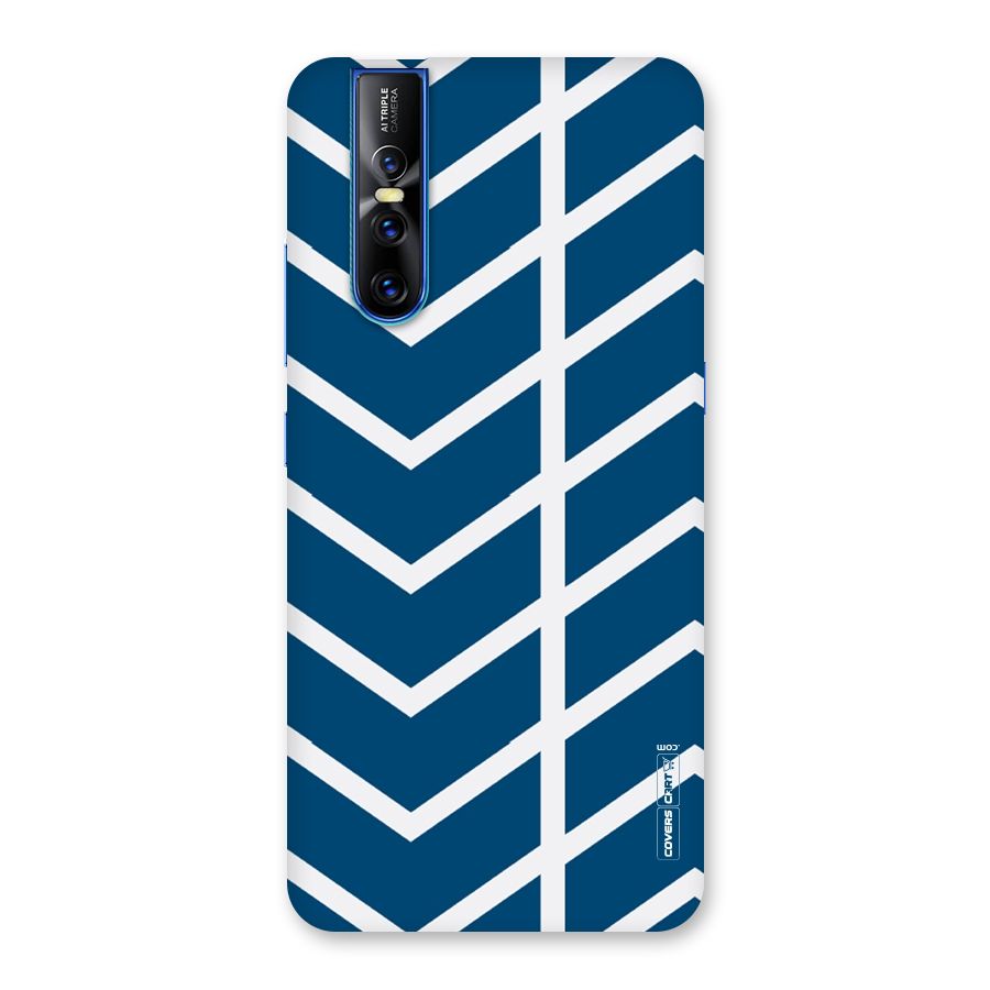 Blue White Pattern Back Case for Vivo V15 Pro